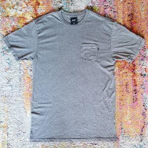 HUF Premium Mock Twist Pocket Charcoal Tshirt